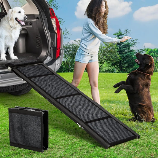HiMiss Premium Safety Folding Car Ramp For Large Dogs