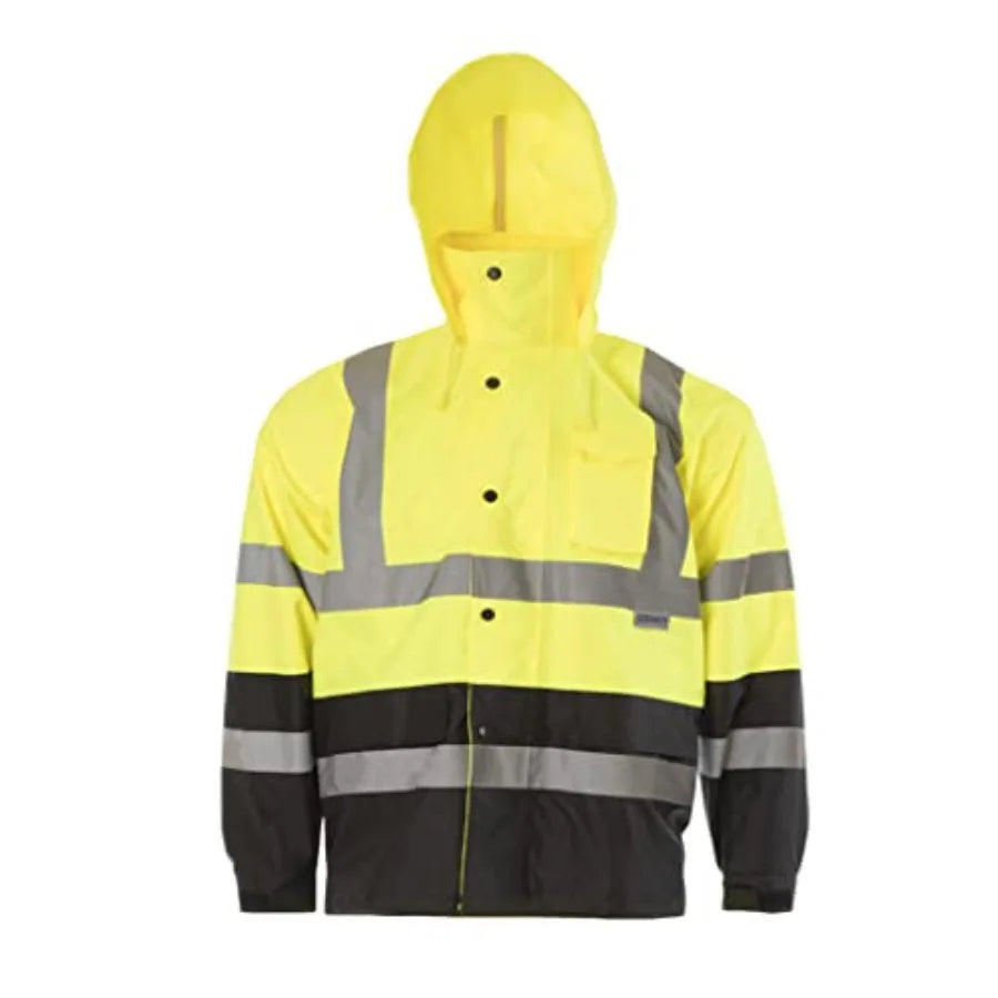 High Visibility Waterproof Safety Jacket With Mesh Lining Protection