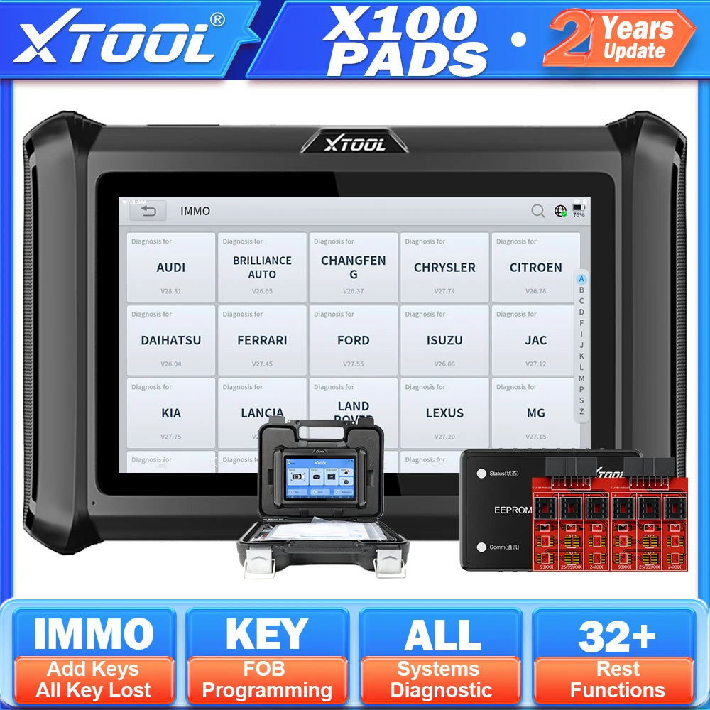 XTOOL X100 PAD V2 IMMO Key Programmer All Key Lost OBD2