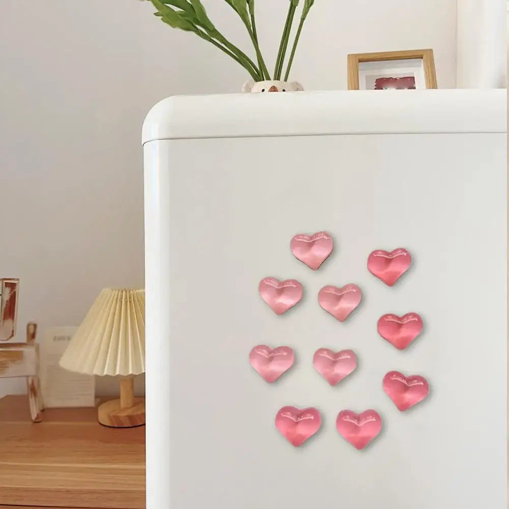 Heart Shaped Resin Refrigerator Magnets For Kitchen And Office