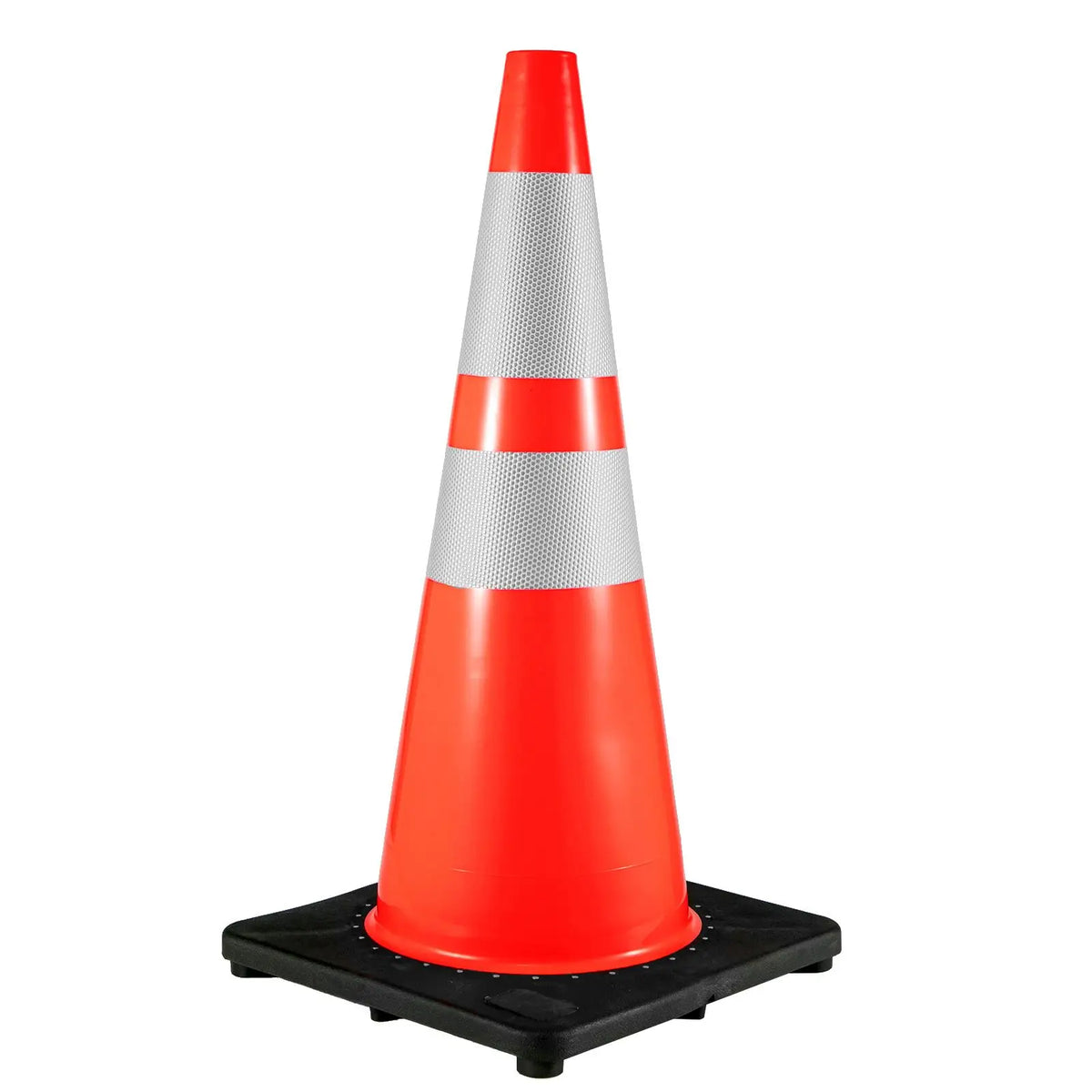 Durable Reflective Traffic Safety Cones With Weighted Base