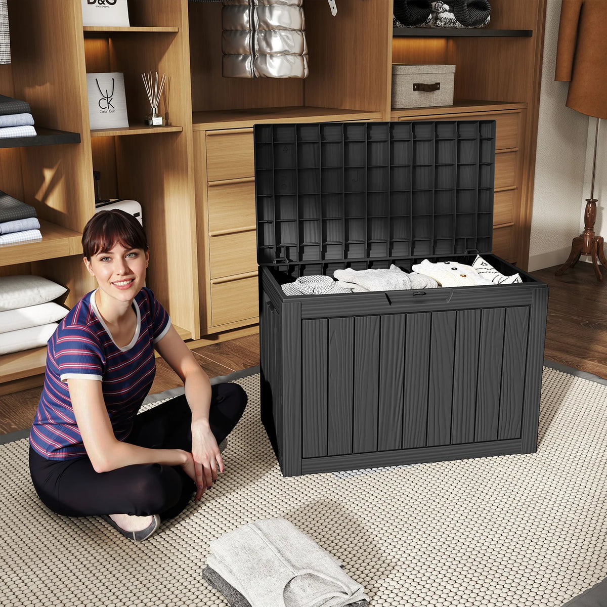 Heavy Duty Waterproof Outdoor Resin Garden Storage Deck Box