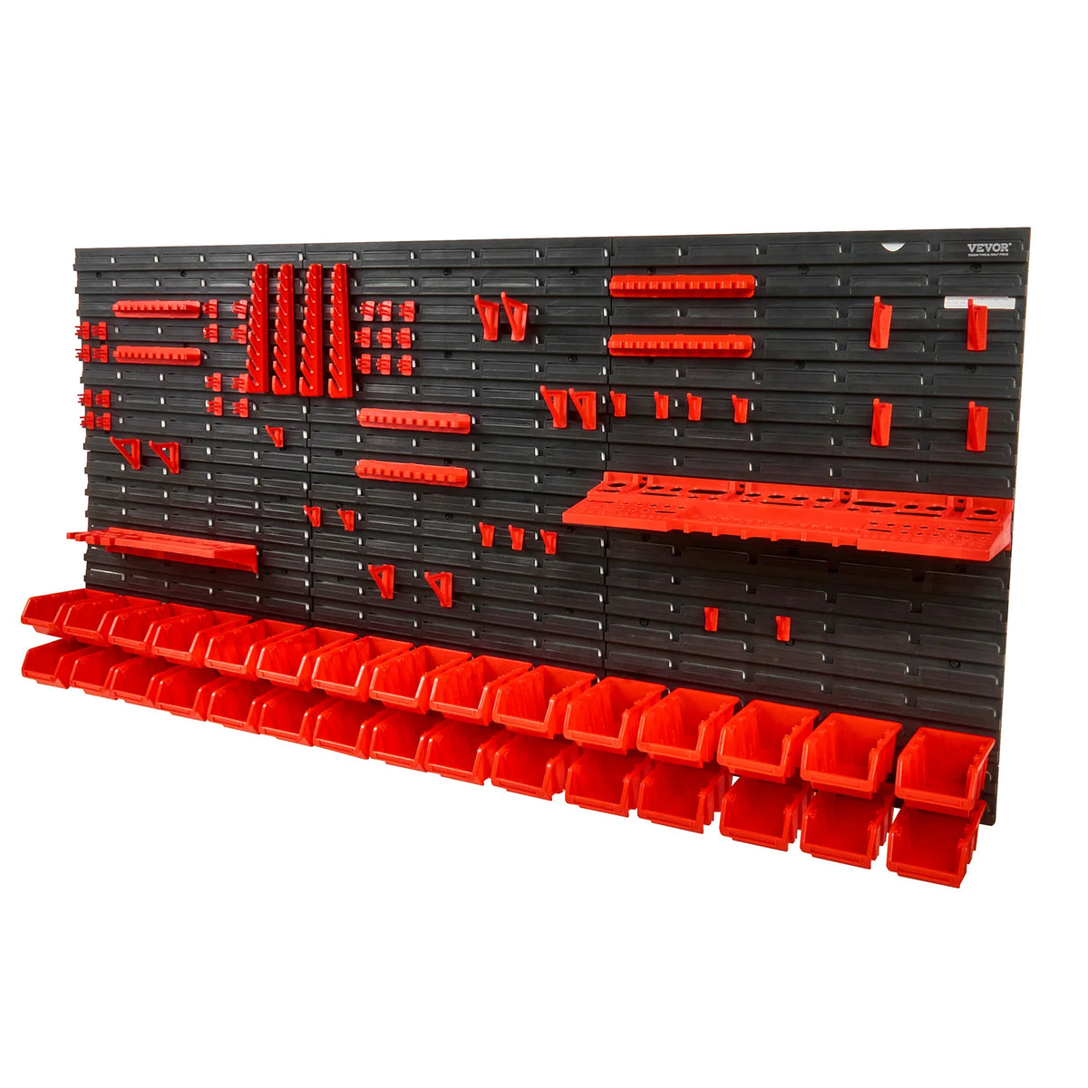 SucceBuy Wall Mounted Storage Bins Parts Rack Organizer