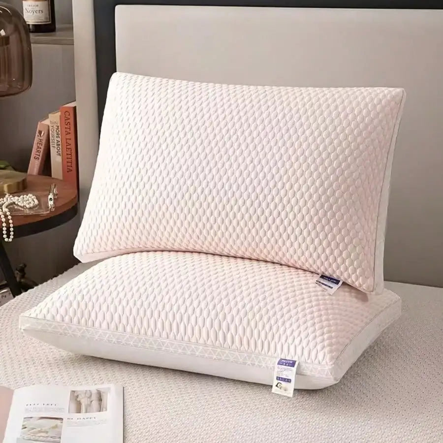Cool Ice Silk Cervical Massage Knitted Sleep Pillow