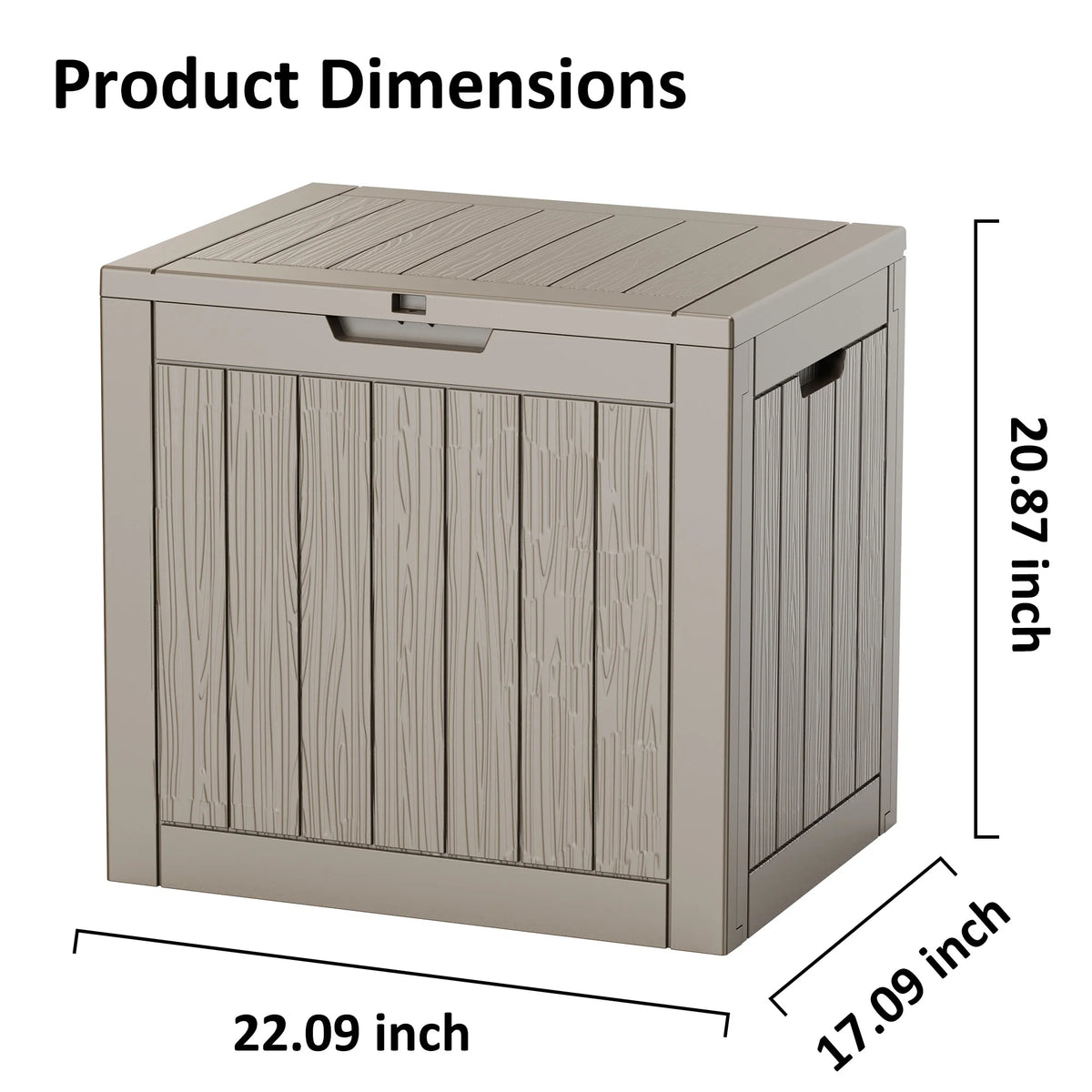 Outdoor Resin Deck Storage Box With Waterproof UV Protection Lock