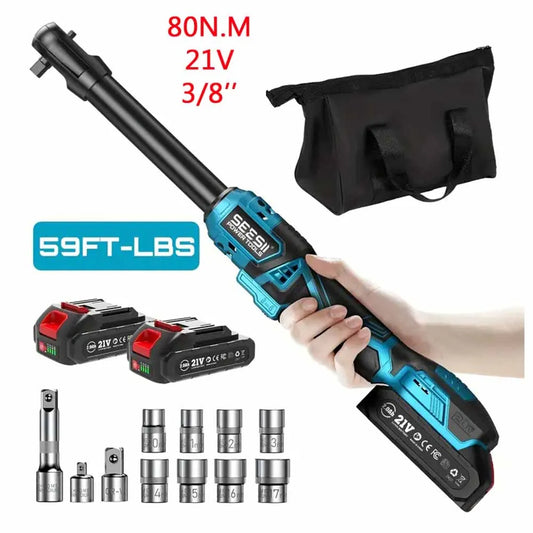 Seesii 21V Cordless Brushless Electric Ratchet Wrench