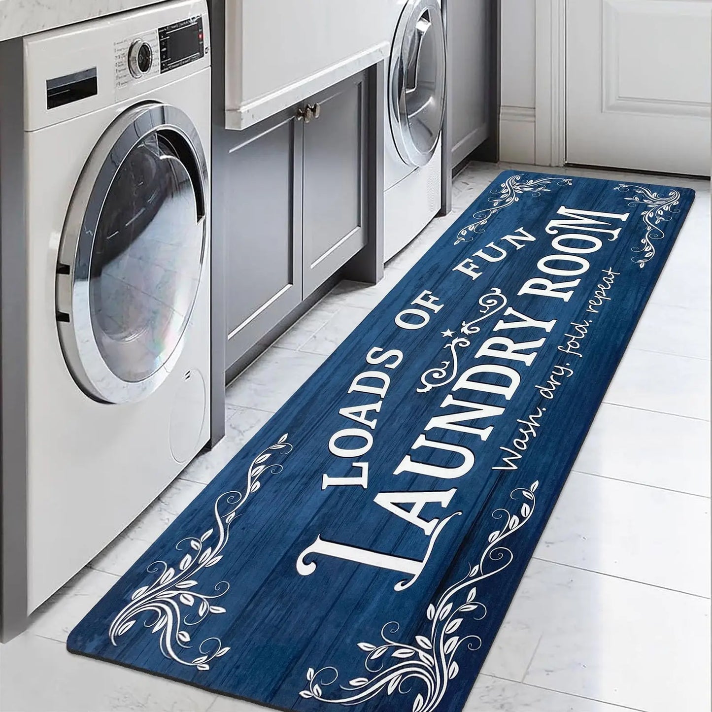 Washable Non-Slip Acrylic Laundry Room Rug Runner