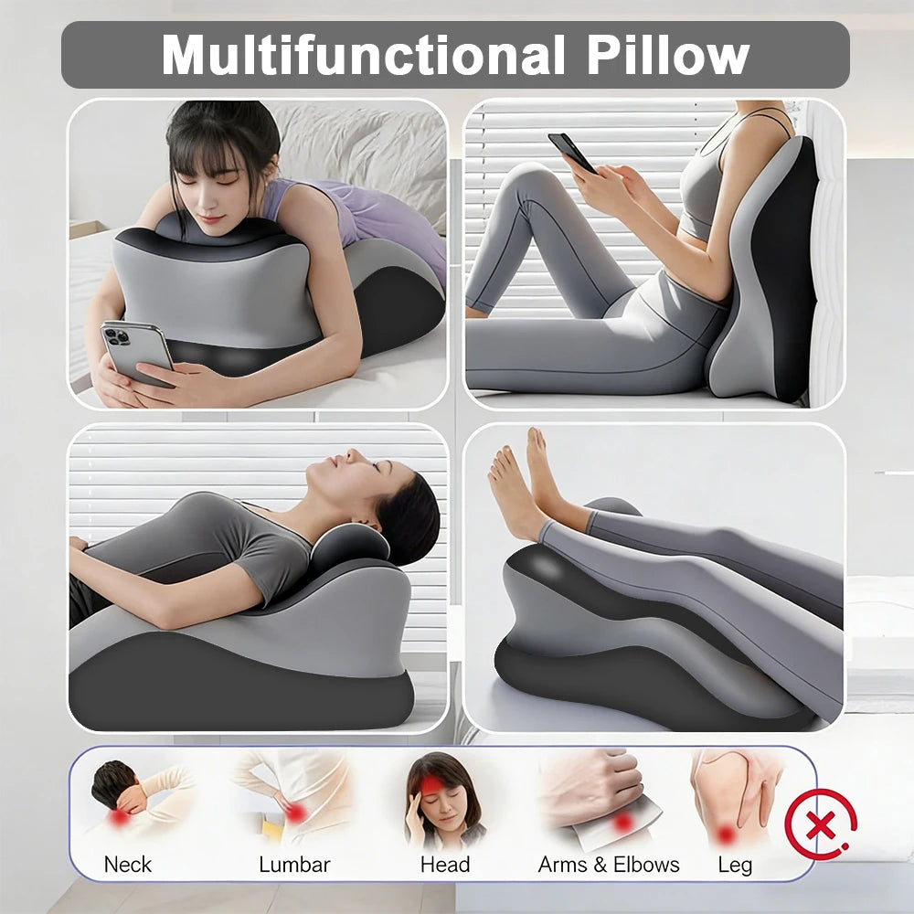 Ergonomic Memory Foam Prone Reading Pillow Removable Headrest Support