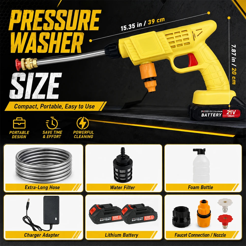 Cordless High Pressure Car Spray Gun With Foam Cannon