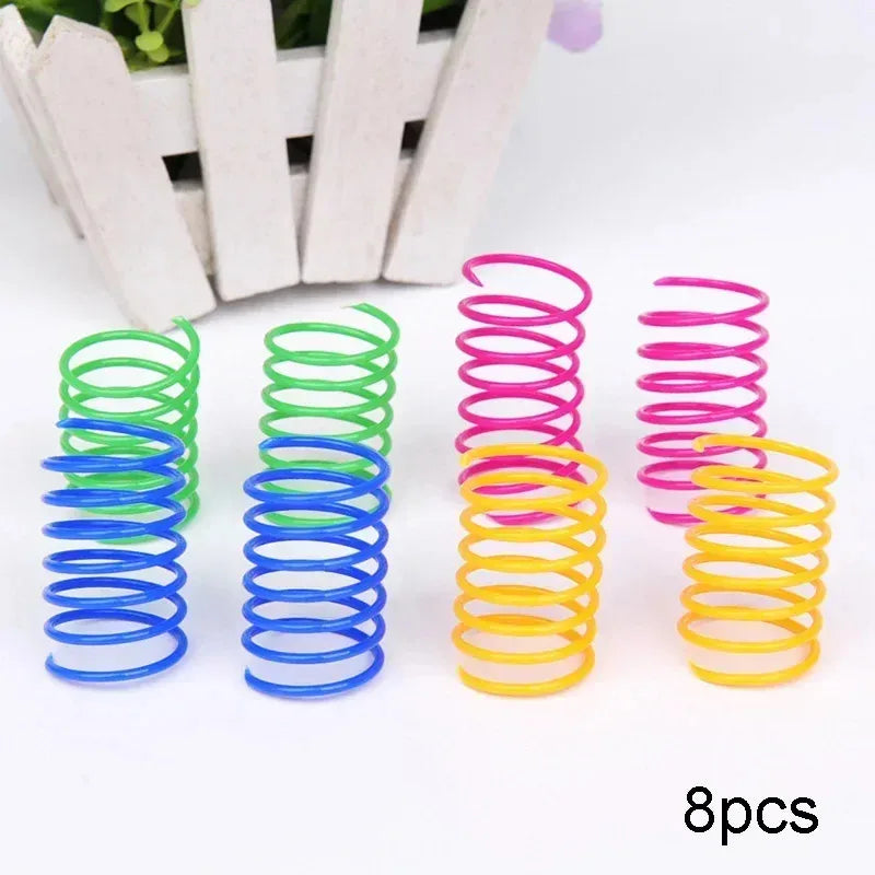 Interactive Cat Spring Coil Toys Durable Plastic For Cats