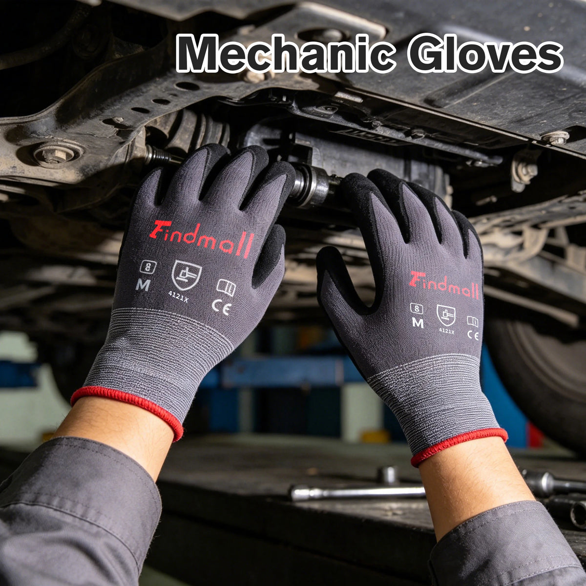 Heavy Duty Nitrile Coated Work Gloves For Mechanics And Warehouses