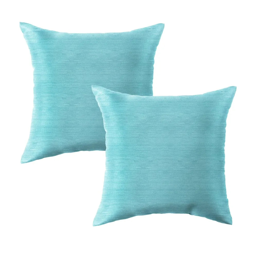 Waterproof Textured Outdoor Throw Pillow With Cotton Fill