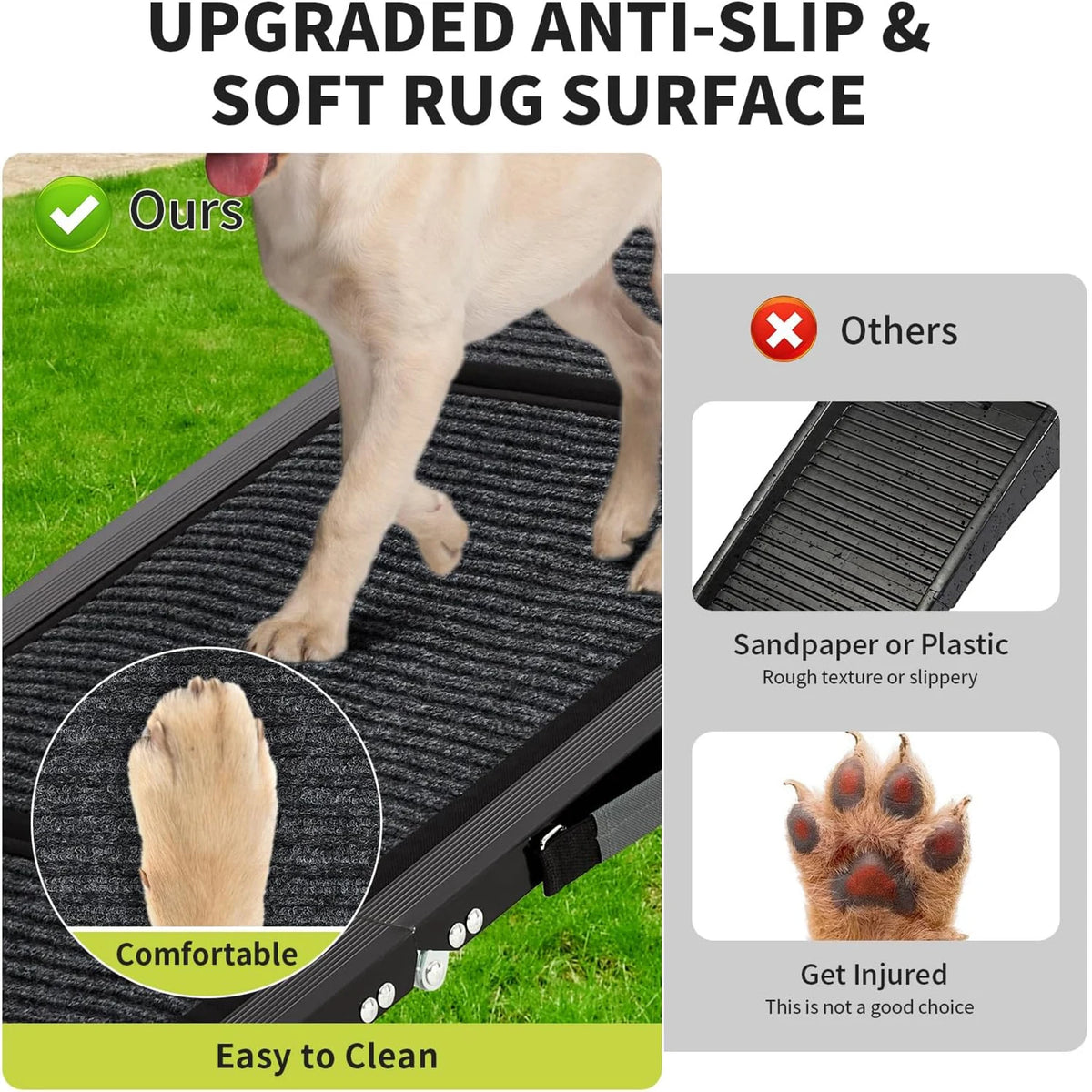 HiMiss Premium Safety Folding Car Ramp For Large Dogs