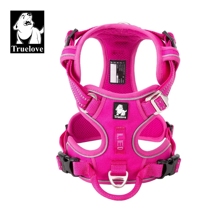 TrueLove Reflective Nylon Adjustable No Pull Dog Harness