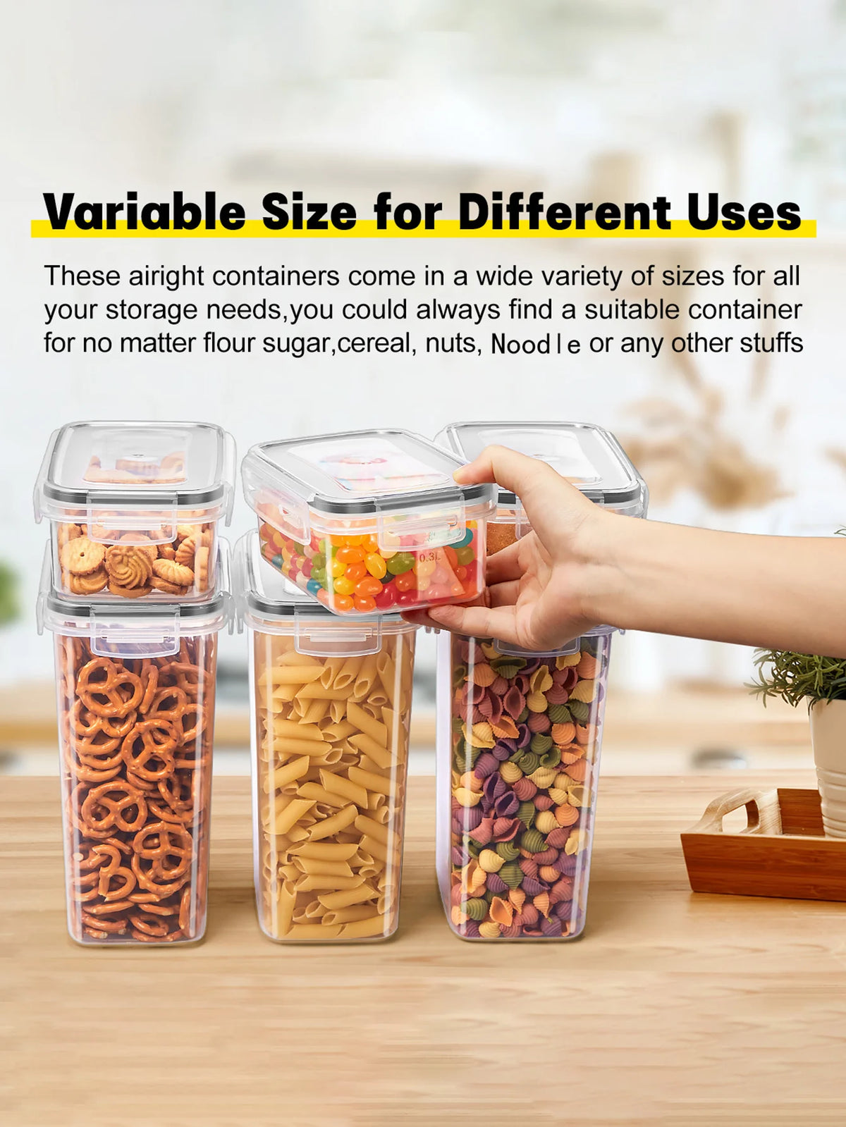 Airtight Sealed Food Storage Containers With Lids Pp Travel Jar