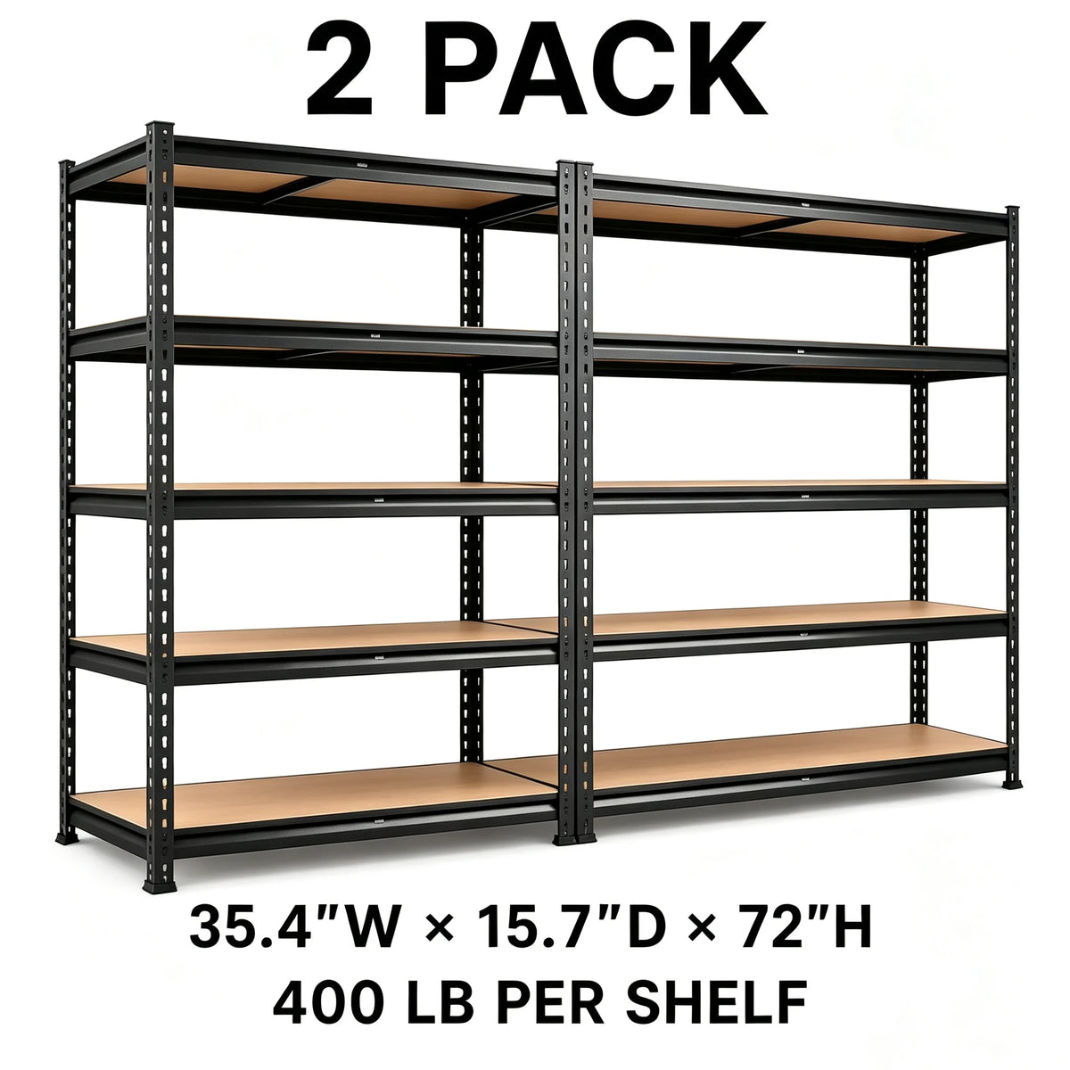 Adjustable Metal Storage Rack With Mdf Shelves For Indoor Use