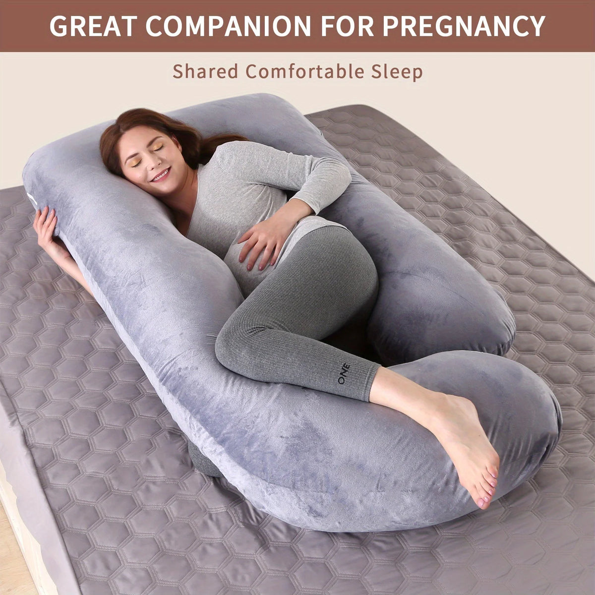 Detachable G-Shaped Maternity Pillow With Lumbar Support For Pregnancy