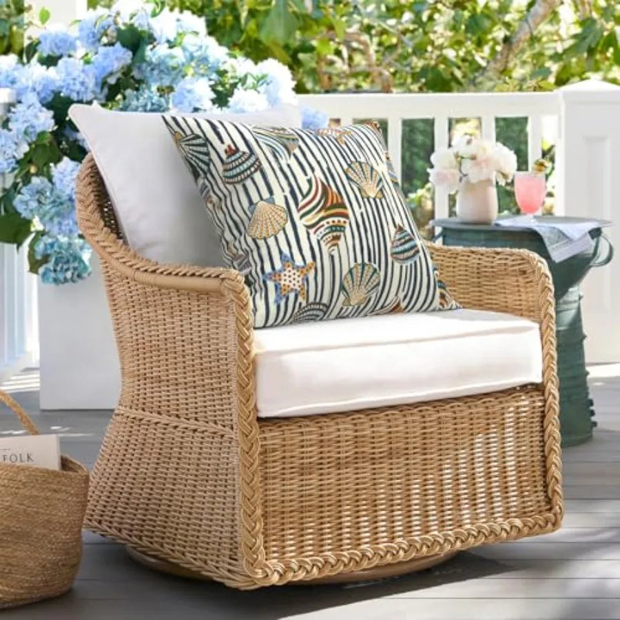 Set Of 2 Waterproof Outdoor Patio Decorative Throw Pillows