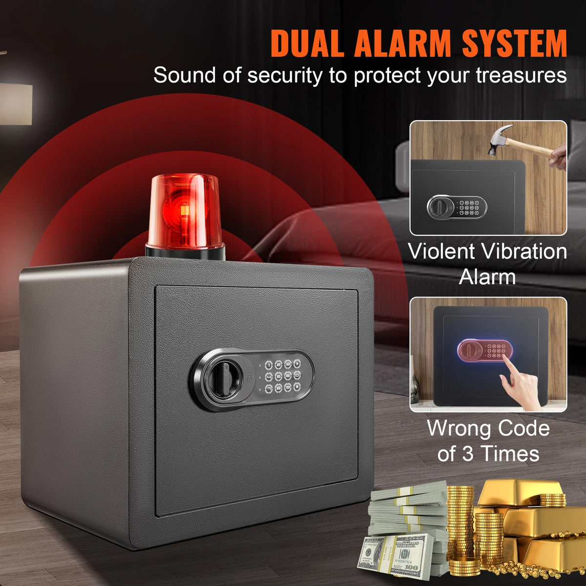 SucceBuy Electronic Digital Security Safe Box With Override Key