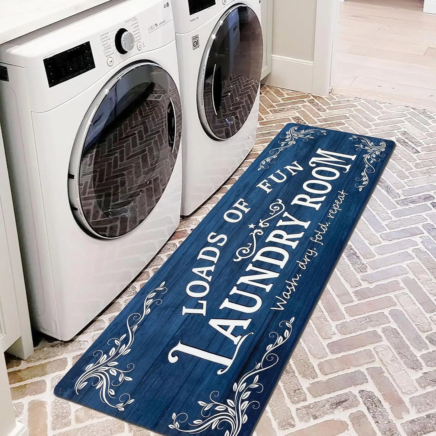 Washable Non-Slip Acrylic Laundry Room Rug Runner