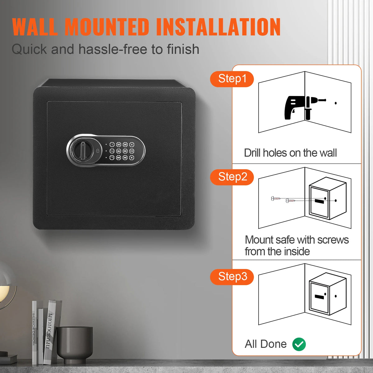 SucceBuy Electronic Digital Security Safe Box With Override Key