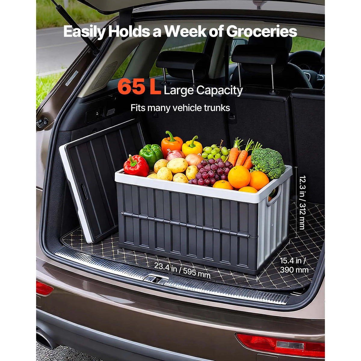 SucceBuy Collapsible Plastic Storage Bins With Lids For Home Organization
