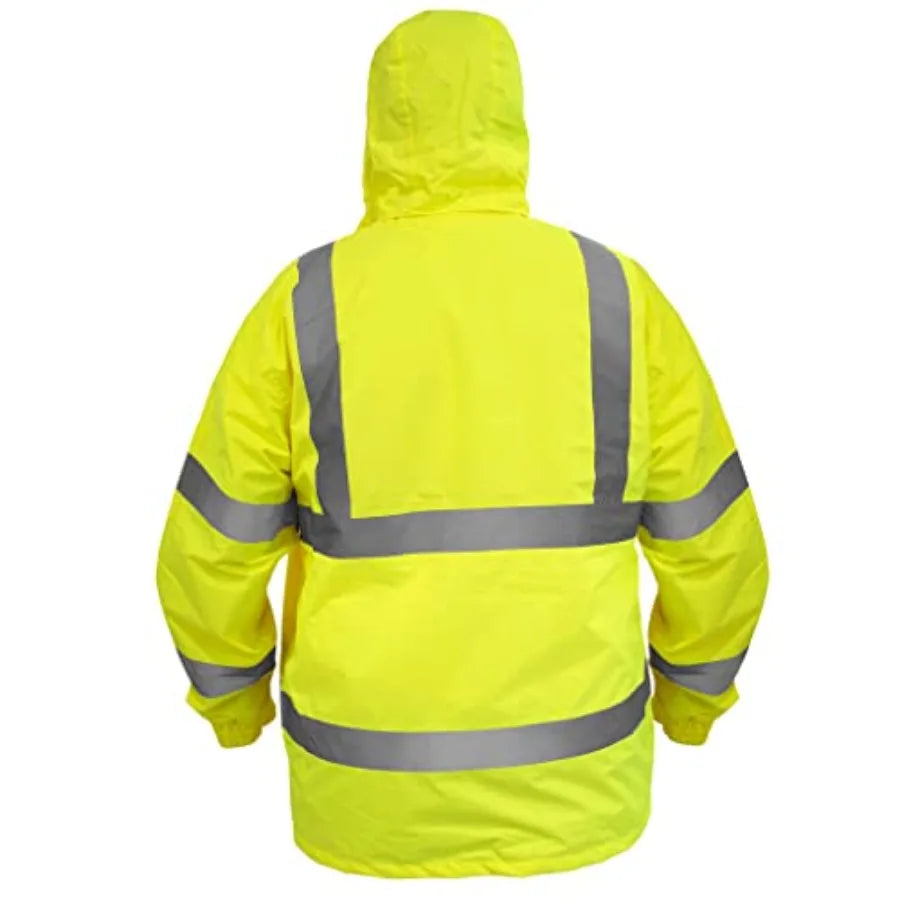 High Visibility Waterproof Safety Jacket With Mesh Lining Protection