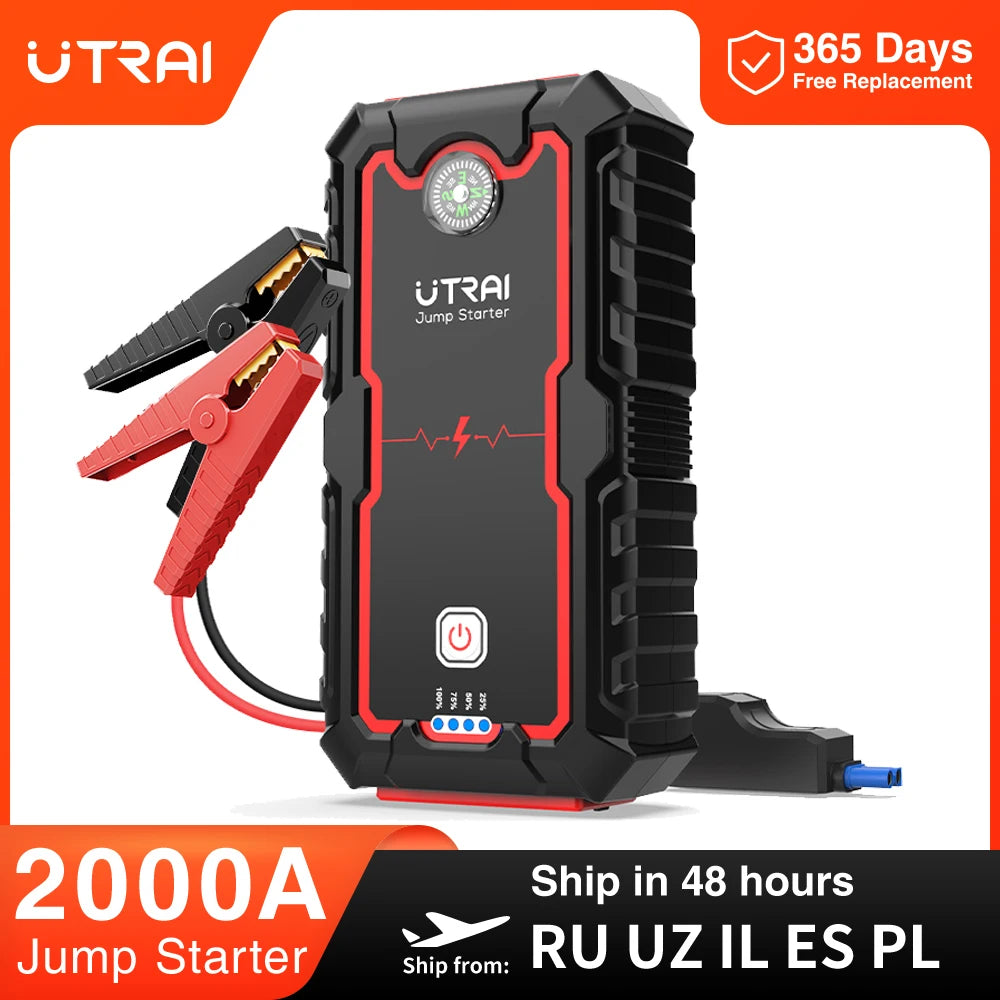 Utrai 2000A Peak Current Car Jump Starter Portable Power Bank