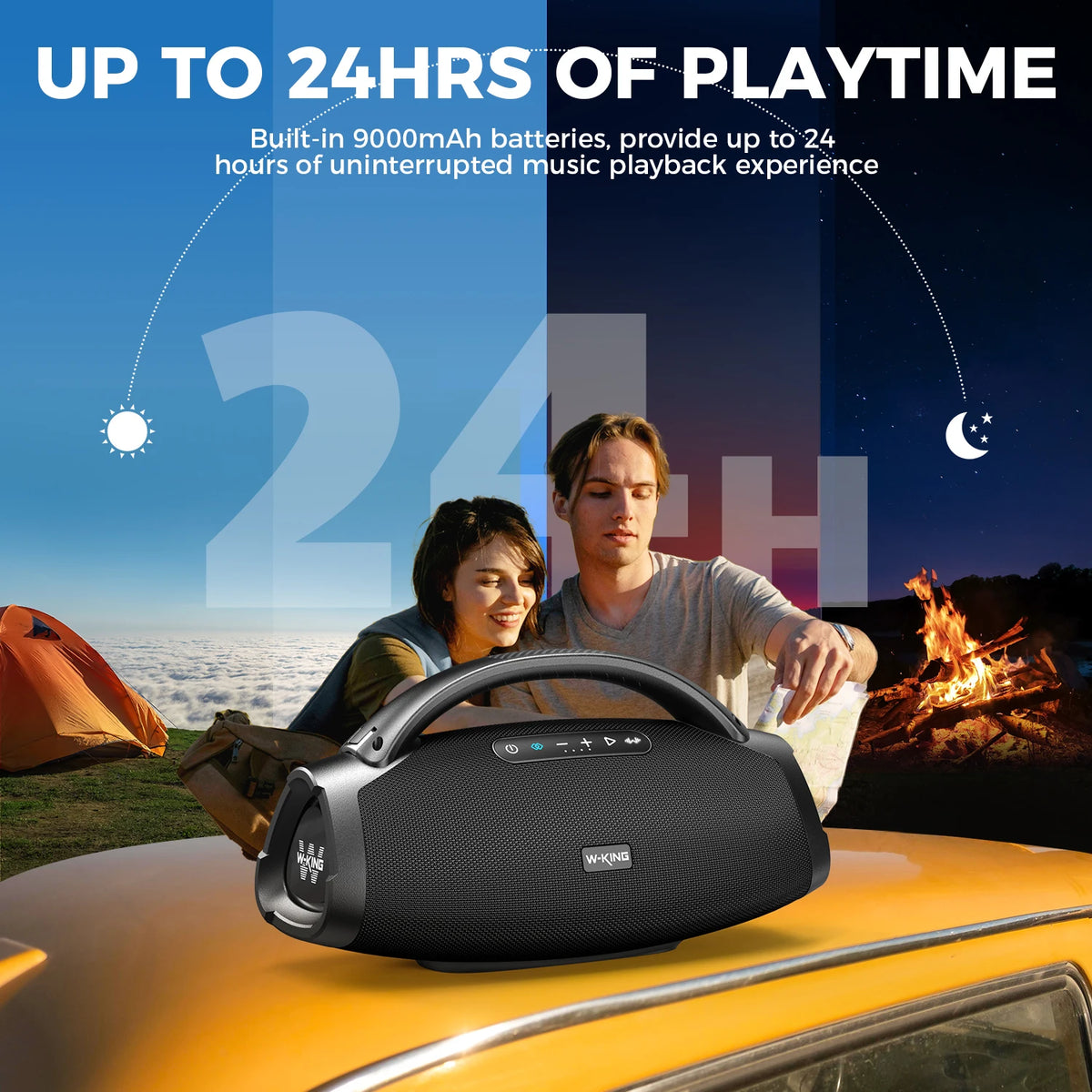 W-KING X20 Portable Bluetooth Speaker IPX7 Waterproof Powerful Bass