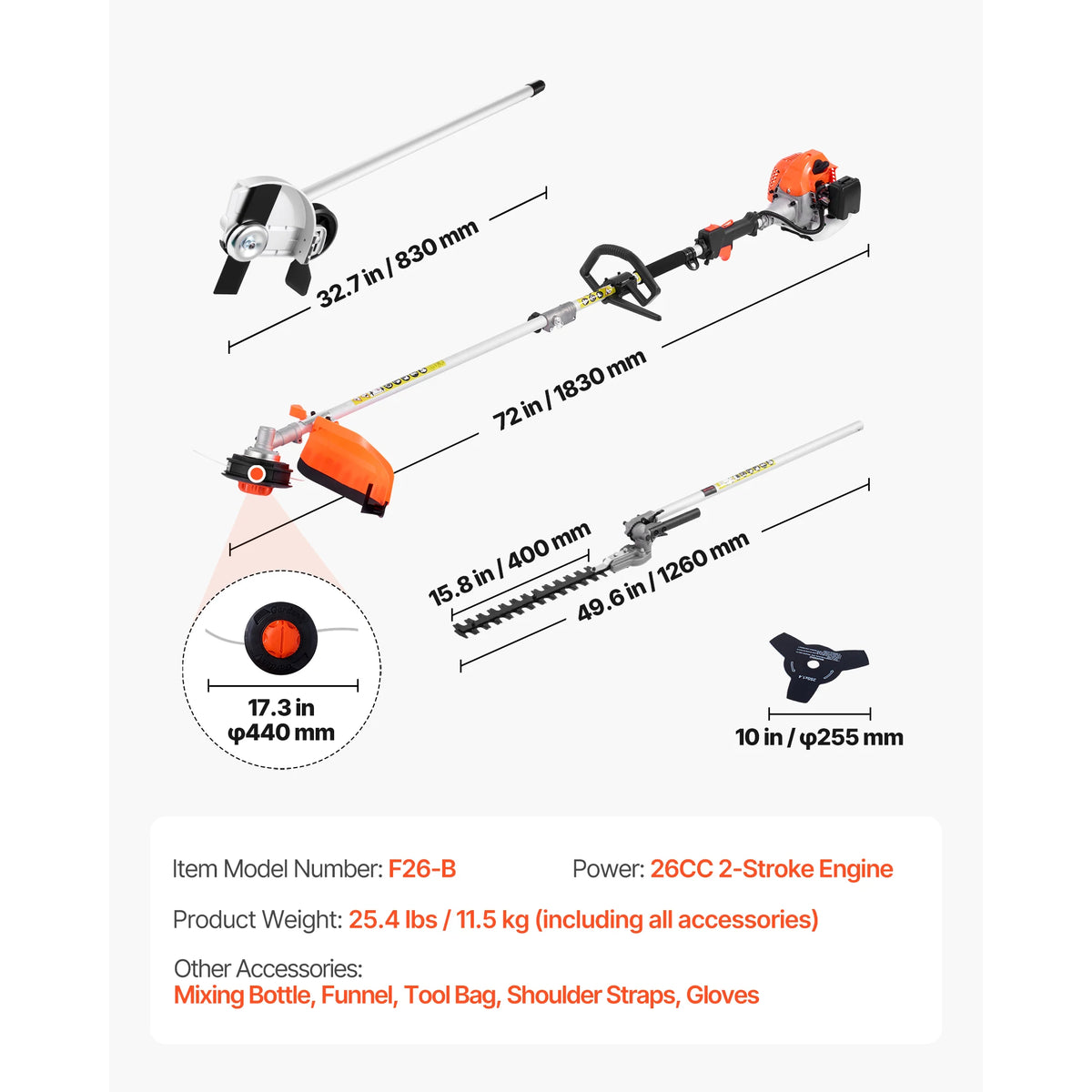 SucceBuy Gas Hedge Trimmer And Multifunction Brush Cutter