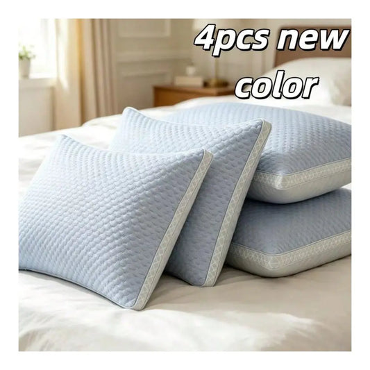 Cool Ice Silk Cervical Massage Knitted Sleep Pillow