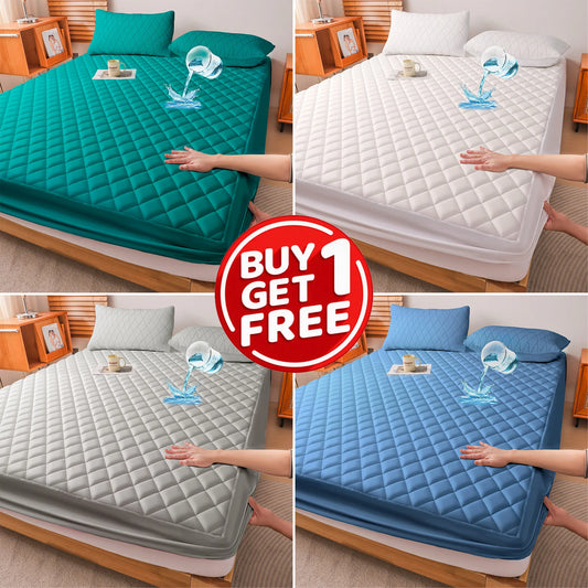 Quilted Waterproof Bamboo Mattress Cover Stain And Wrinkle Resistant