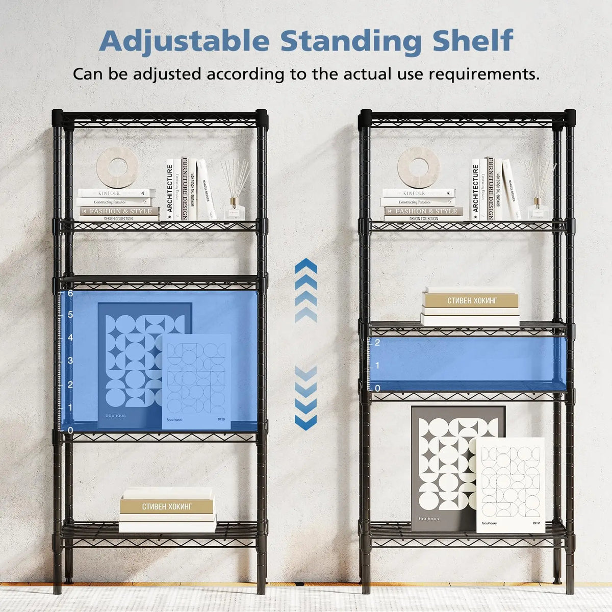 JHK Adjustable Metal Wire Storage Rack Organizer Shelf