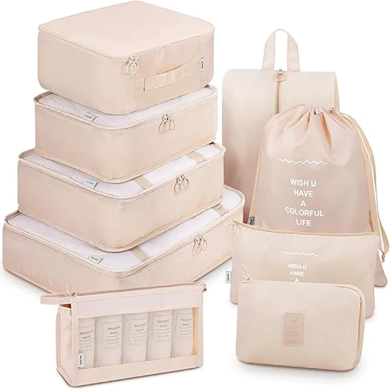 Travel Packing Cubes And Storage Bags For Luggage Organizers