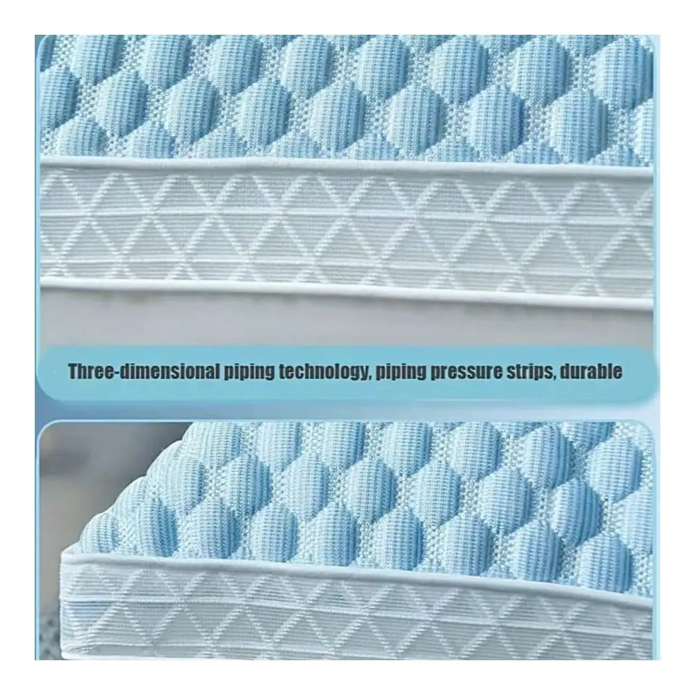Cool Ice Silk Cervical Massage Knitted Sleep Pillow