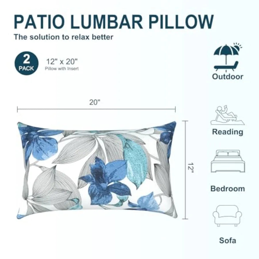 Waterproof Outdoor Lumbar Pillow Inserts Decorative Leather Silk Cushion
