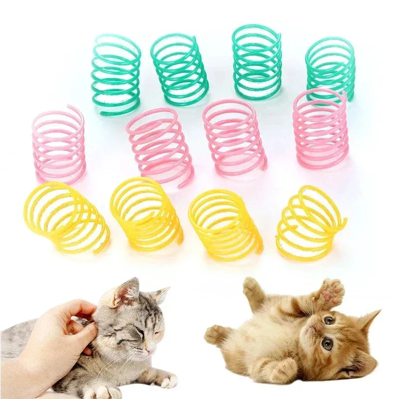 Interactive Cat Spring Coil Toys Durable Plastic For Cats