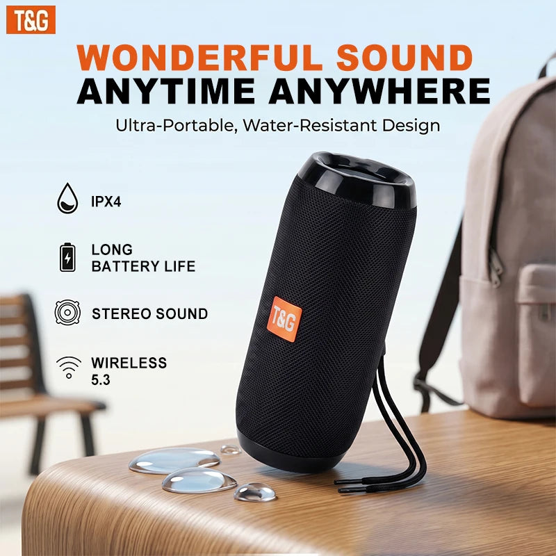 TG Bluetooth Portable Wireless Speaker Featuring Waterproof Stereo Sound