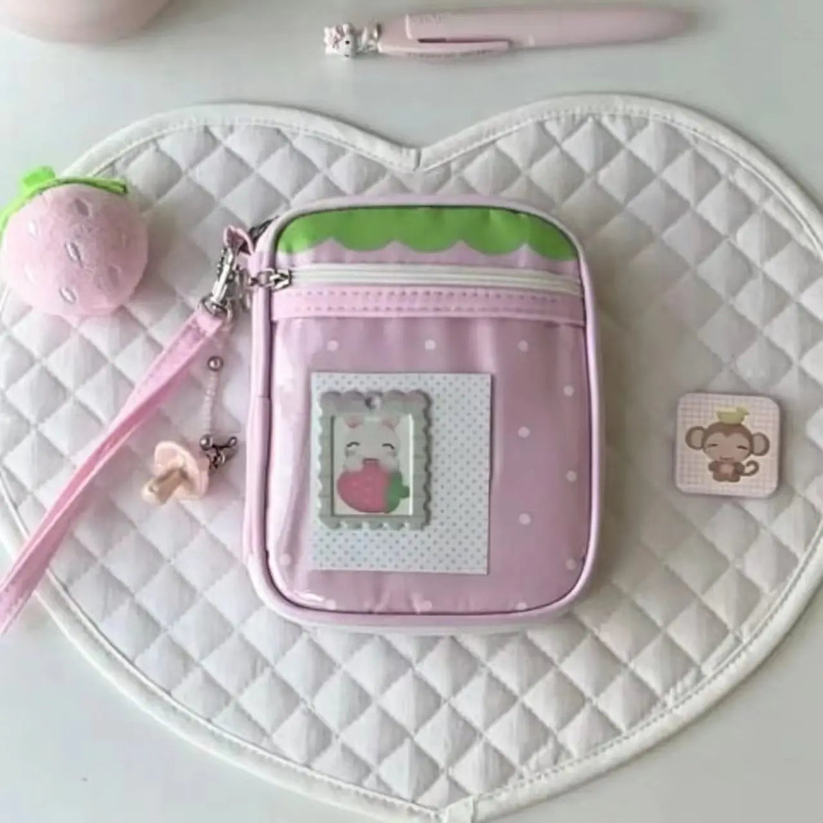 Transparent Ita Bag With Clear Window For Anime Badge Storage