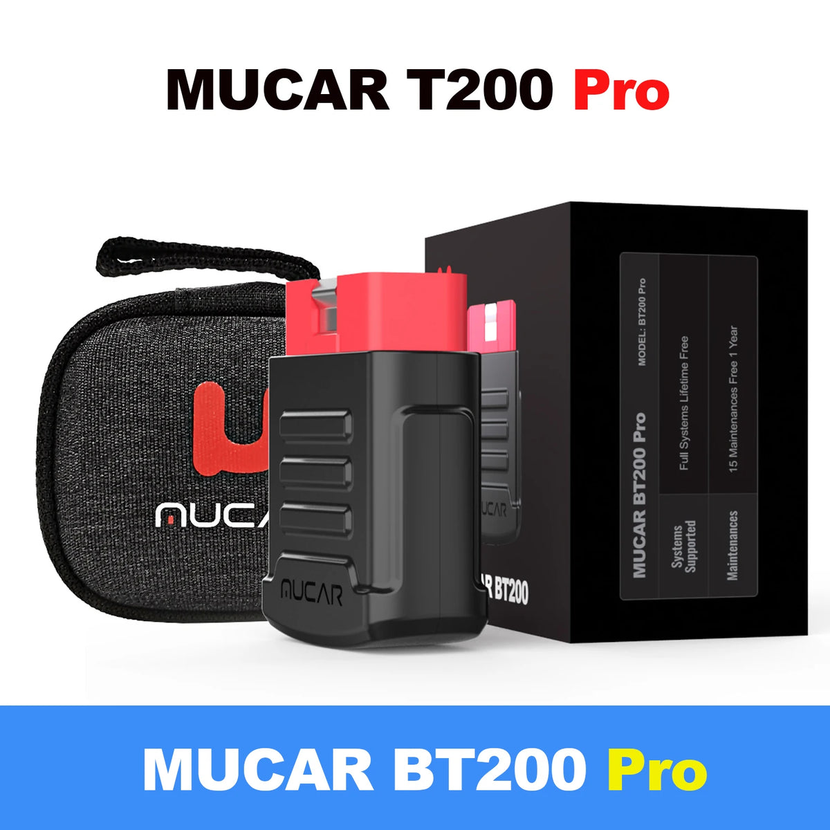 Mucar BT200 Pro OBD2 Bluetooth Diagnostic Scanner For All Cars