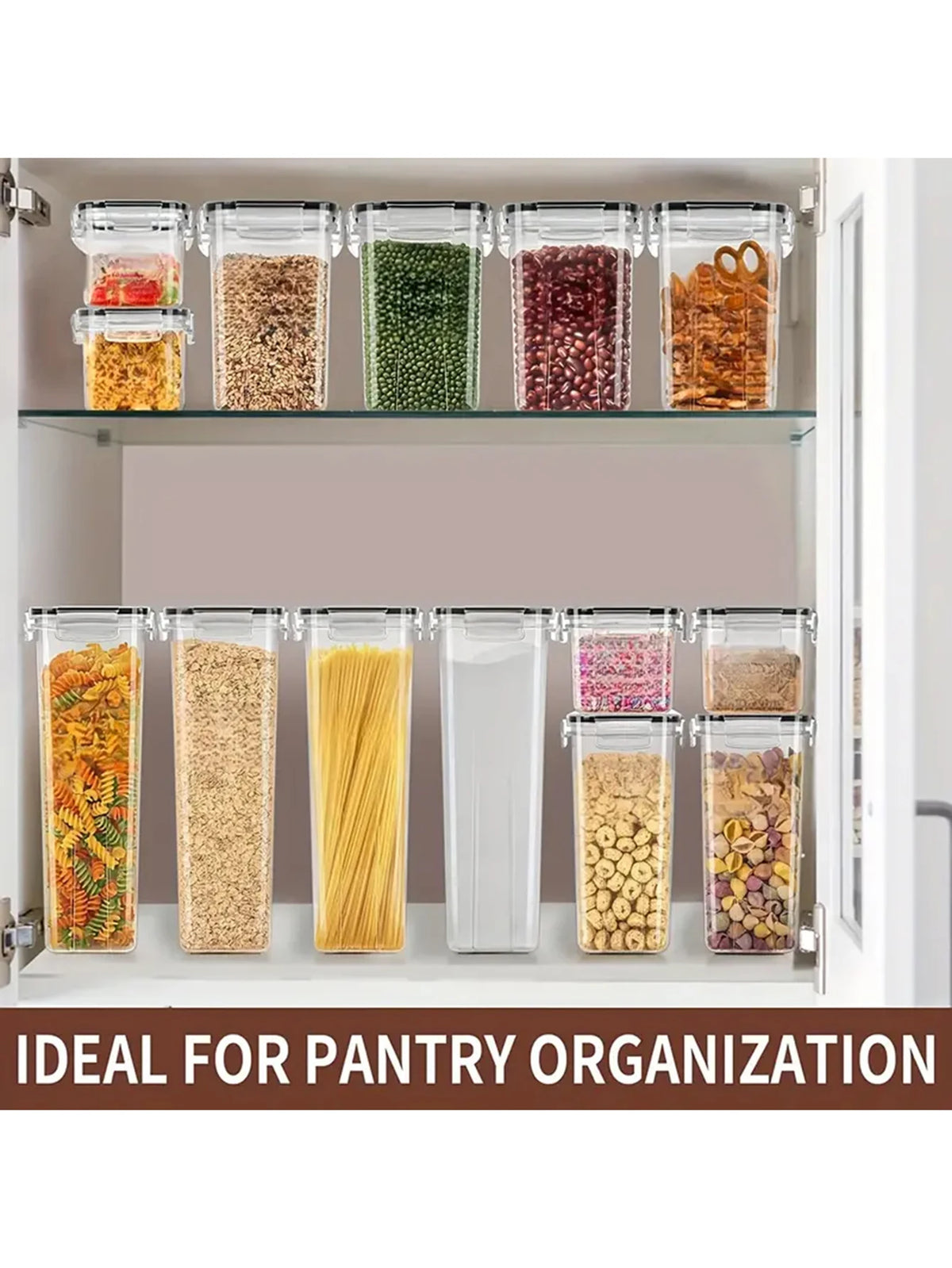 Sealed Pasta Storage Containers With Lids And Labels
