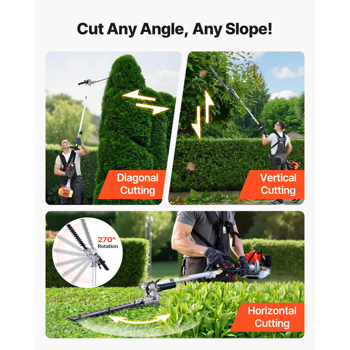 SucceBuy Gas Hedge Trimmer And Multifunction Brush Cutter