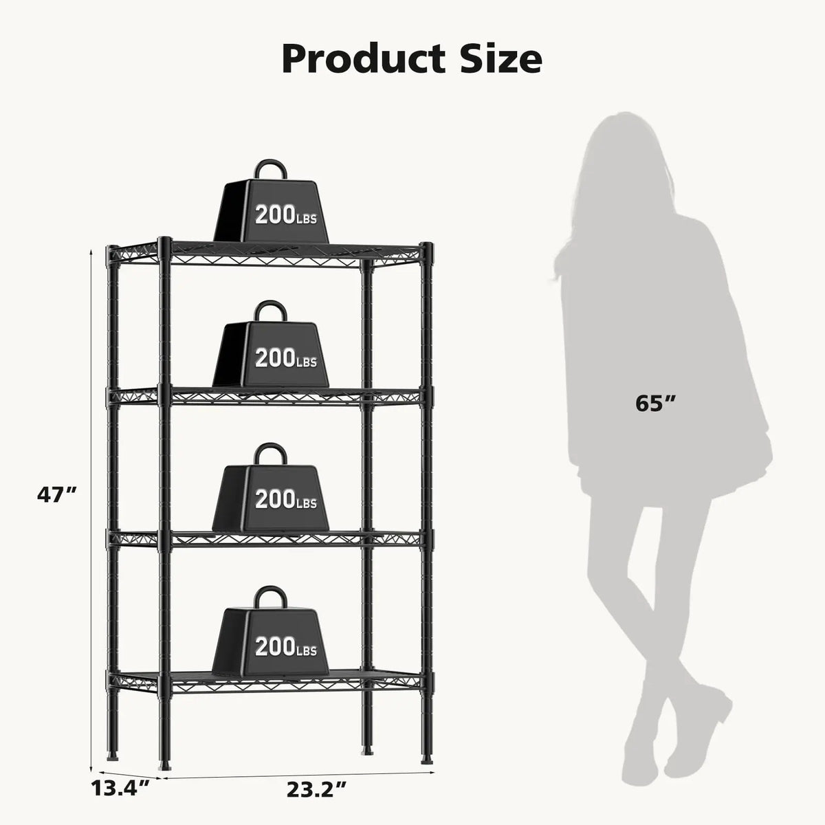 JHK Adjustable Metal Wire Storage Rack Organizer Shelf