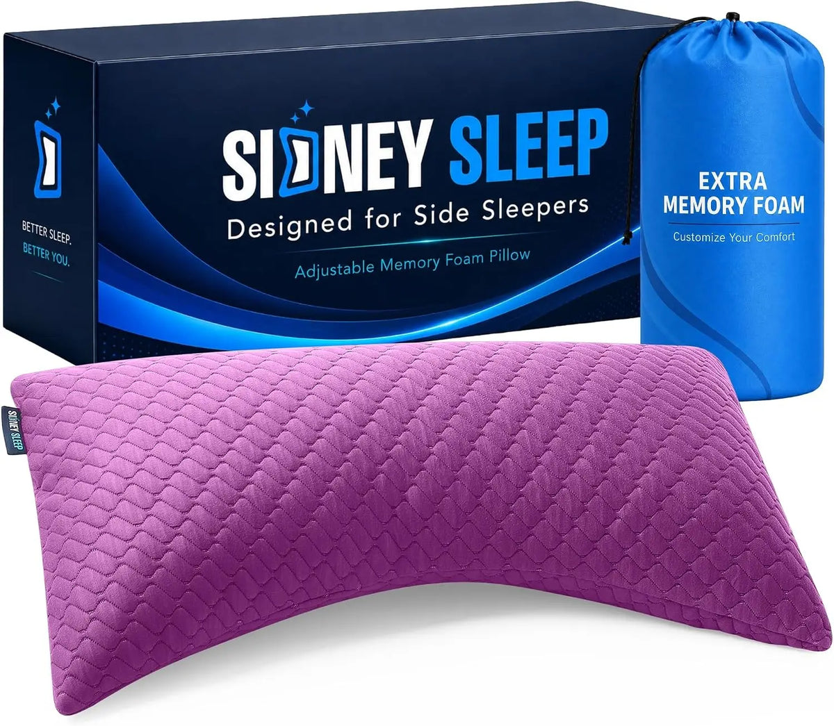 Adjustable Shredded Memory Foam Pillow For Side And Back Sleepers