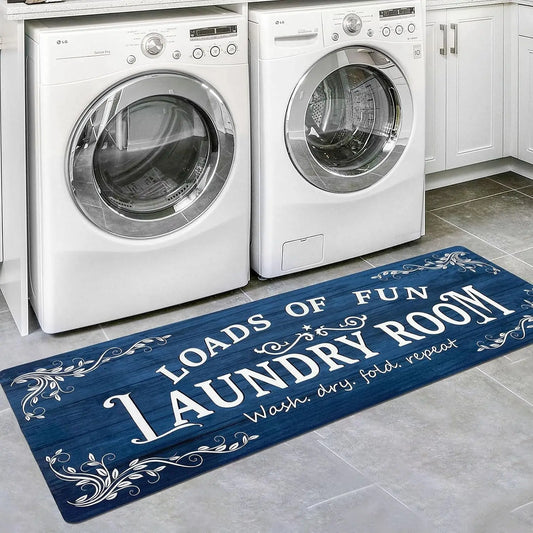 Washable Non-Slip Acrylic Laundry Room Rug Runner