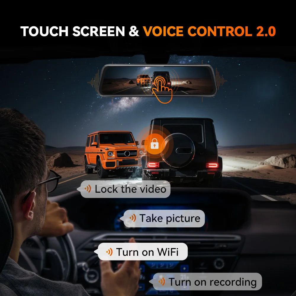 Wolfbox M40 Front Rear Dash Cam With GPS Advanced Safety