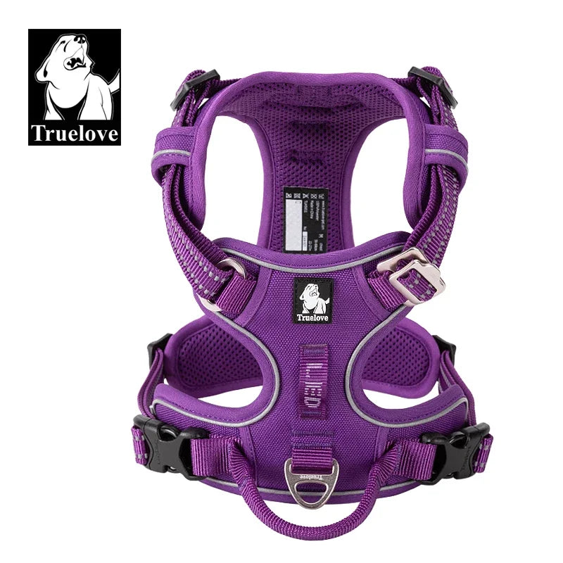 TrueLove Reflective Nylon Adjustable No Pull Dog Harness