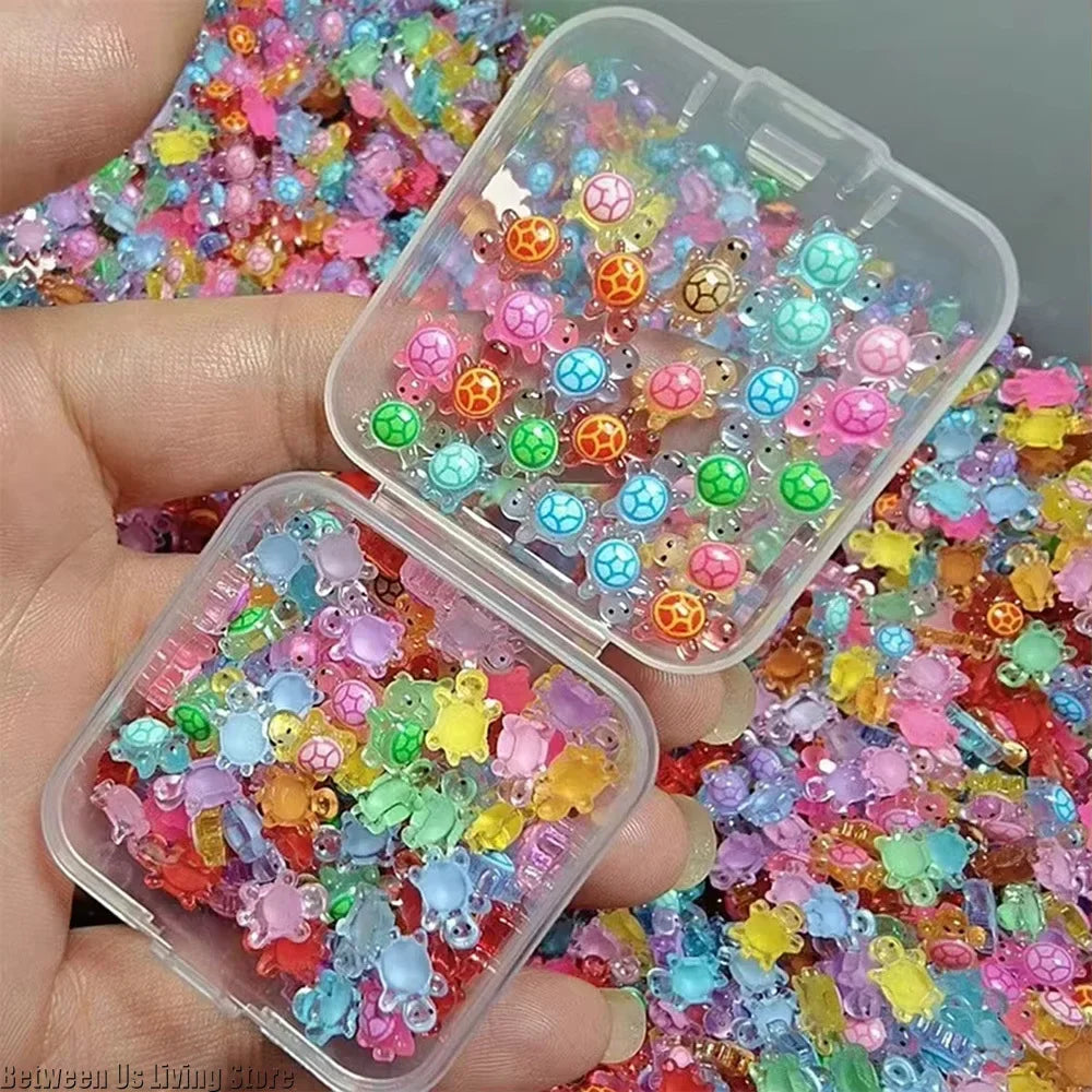 Mini Resin Turtle Figurines Night Glow Micro Landscape Home Decor