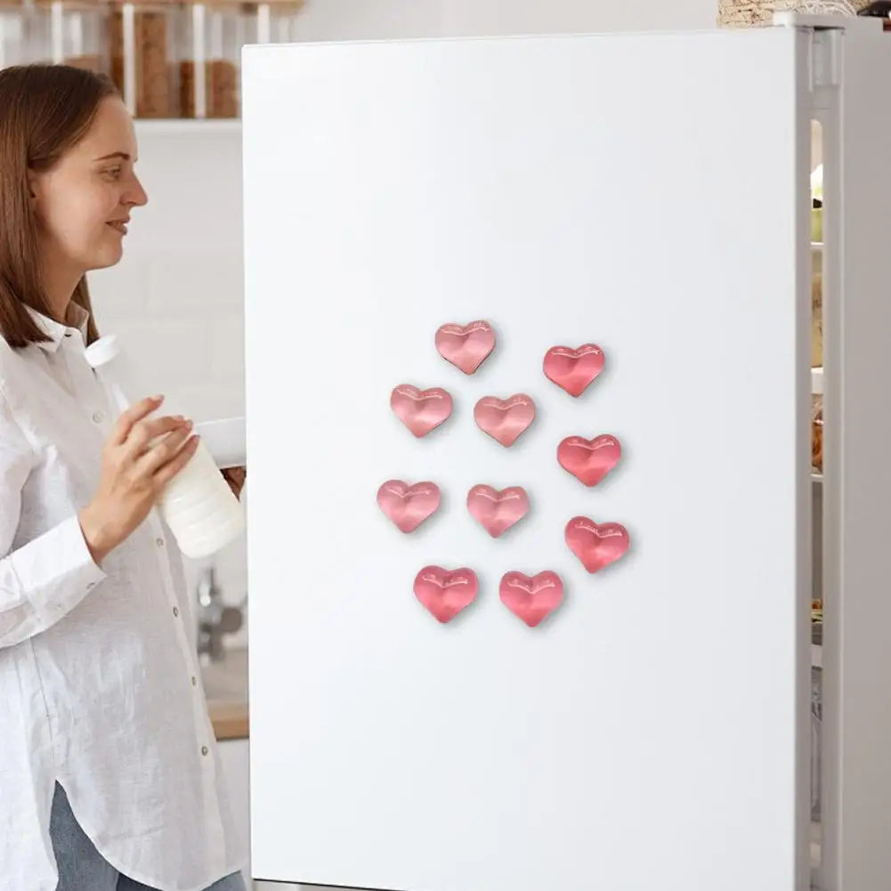 Heart Shaped Resin Refrigerator Magnets For Kitchen And Office