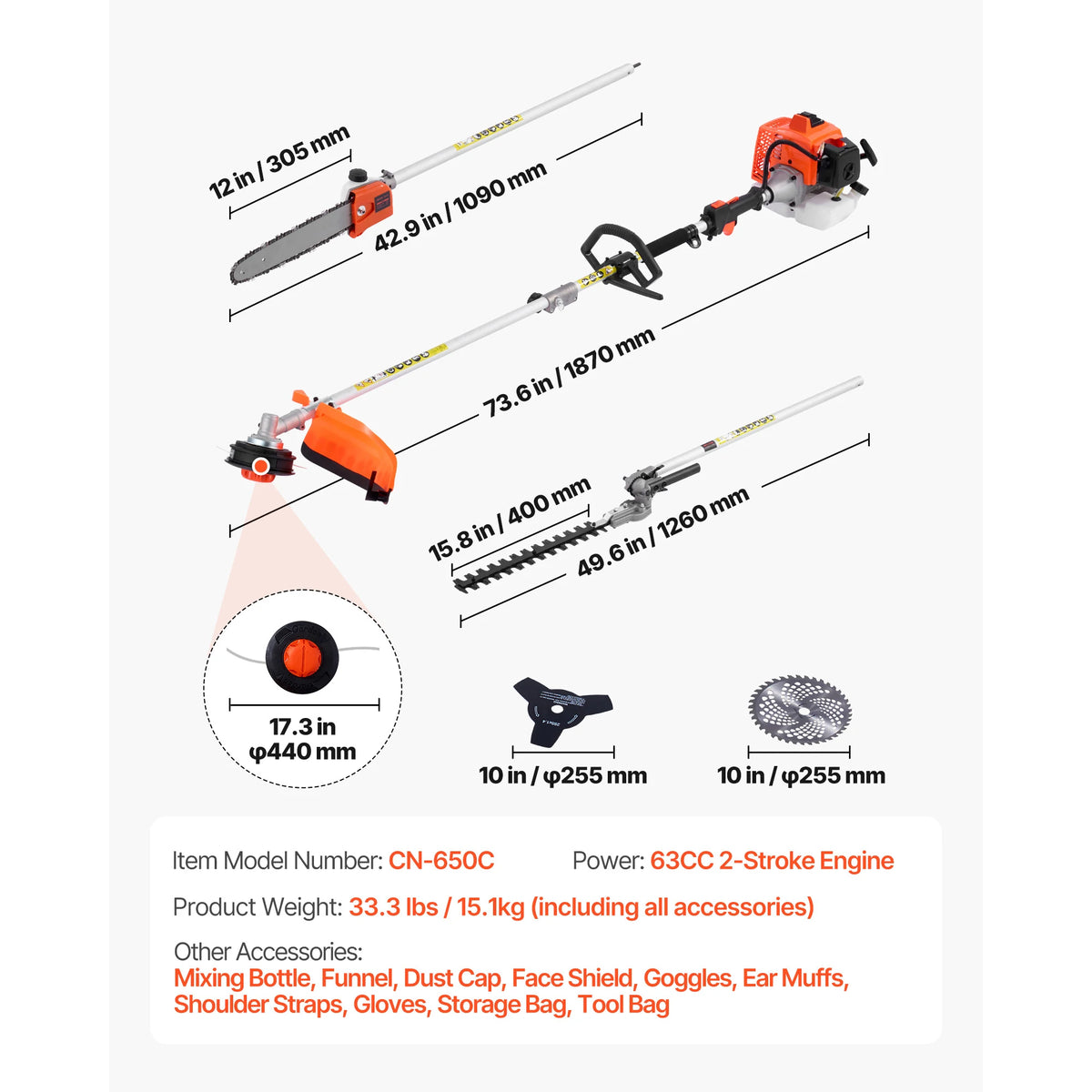 SucceBuy Gas Hedge Trimmer And Multifunction Brush Cutter